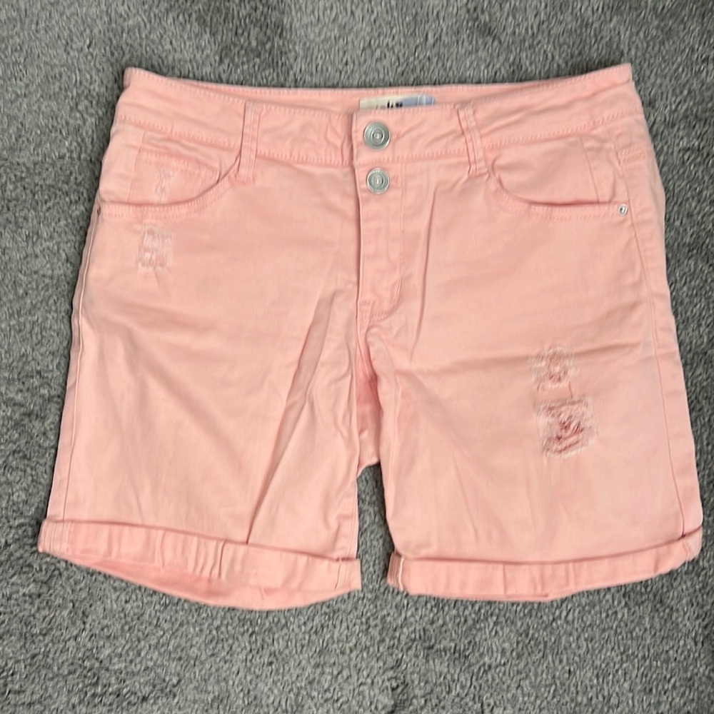 Coral Bermuda shorts